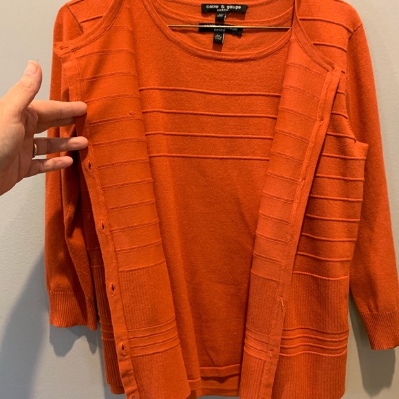 Cable and Gauge sweater set, EUC, SP - Picture 2 of 7